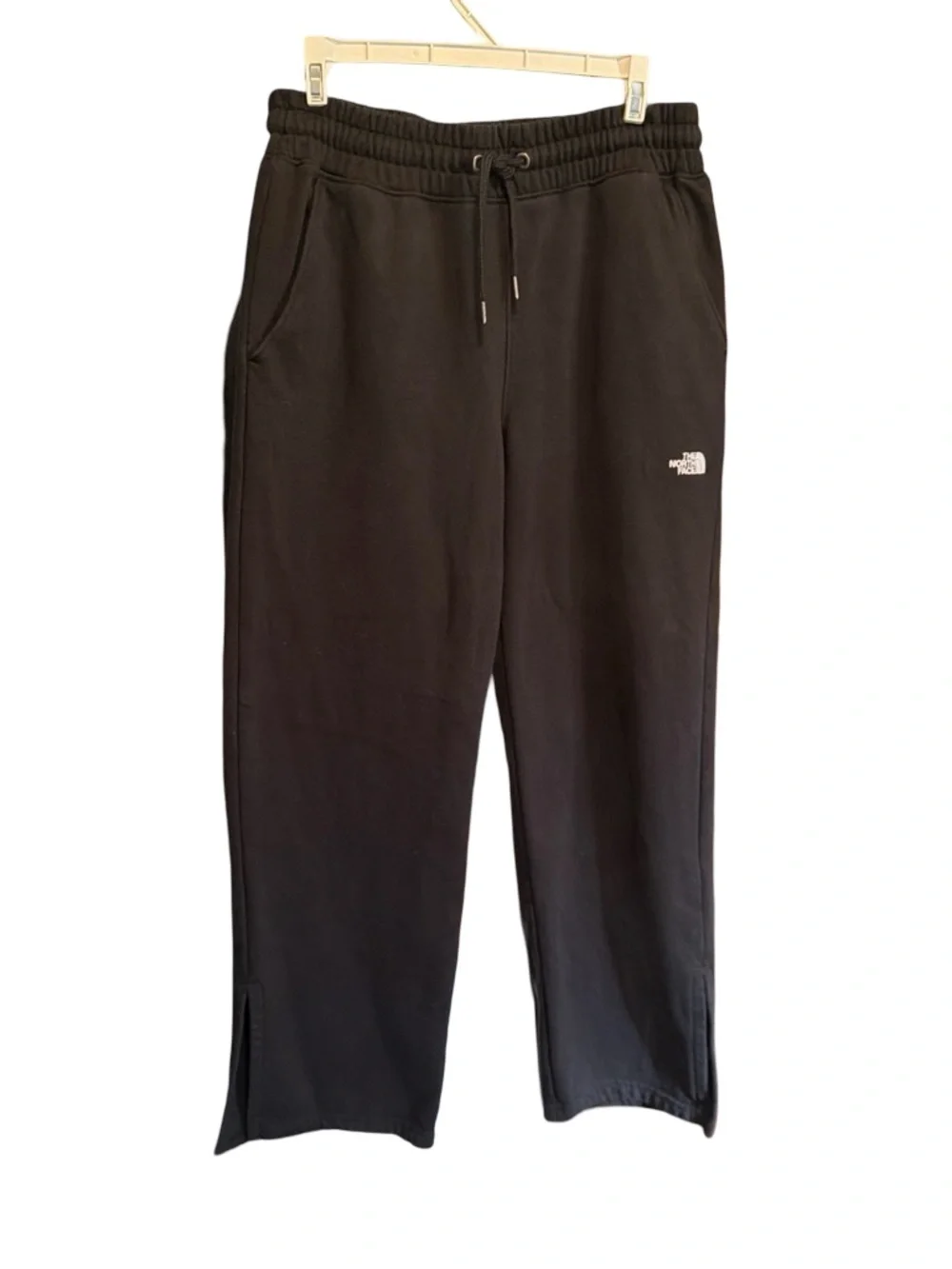 The North Face Unisex Lounge Wide Leg Sweatpants Black medium stretchy